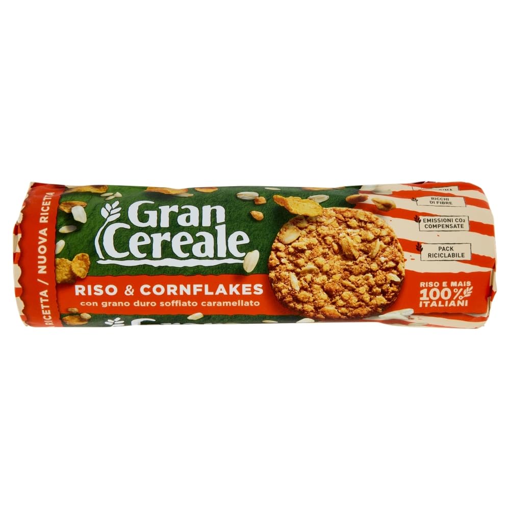 Italian Gourmet Biscuits Céréales Complètes Riso & Cornflakes – Pack 12x 230 g (2,76 kg Total) – Riz & Maïs 100% Italiens, Croustillants Caramélisés, Riche en Fibres + Italian Gourmet Polpa