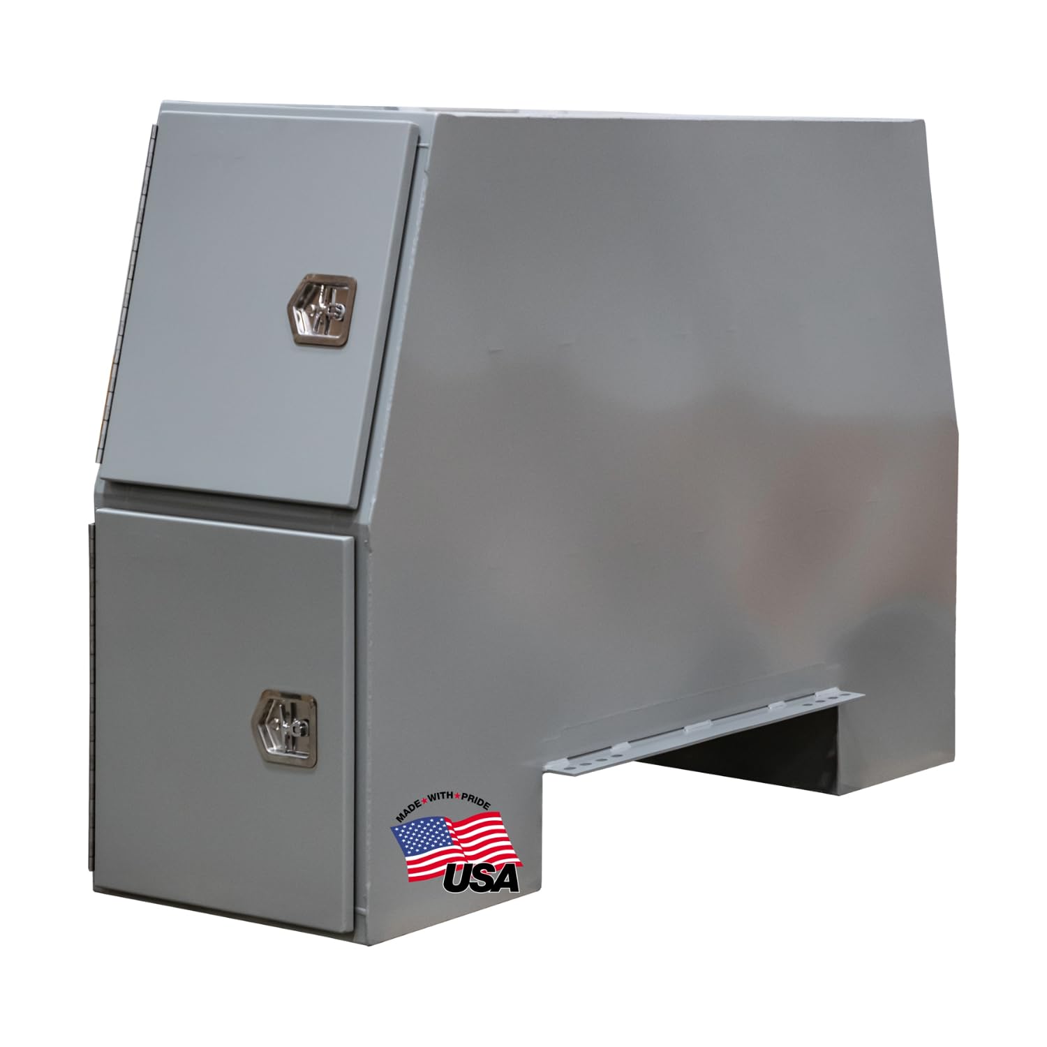 Buyers Products BP855524P Backpack Truck Tool Box With Offset Floor, Primed Steel, 24 x 85 x 55 Inch, Made in the USA, Tool Box for Trucks & Trailers For Storage & Organization