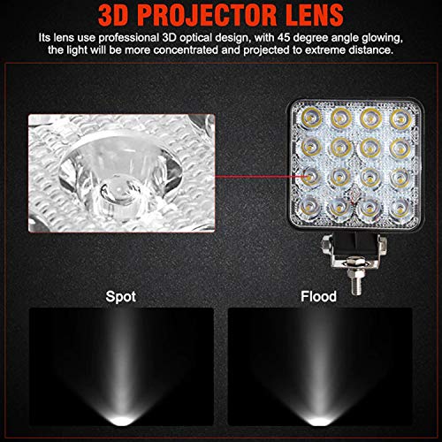 Image of Square 16 LED Bike Headlight /Car Headlight /Driving Lamp for Yamaha R15
