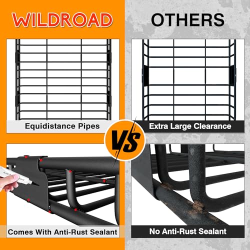 Image of Wildroad Car Roof Cargo Carrier Combo of Upgraded 64 inchx 39 inchx 4 inch Roof Rack Cargo Basket, Super Duty Bungee Cargo Net. Universal Car Top Luggage Holder Carrier Basket Fits for SUV Truck Cars