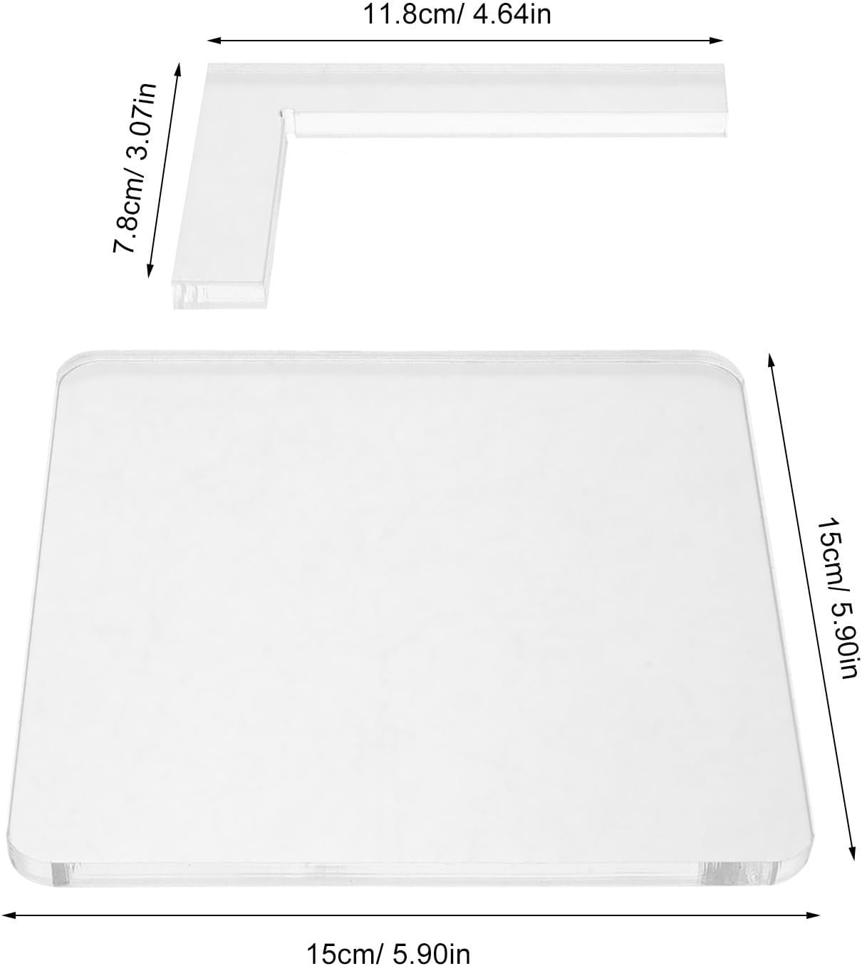 Stamp Positioning Block Tool 2pcs Acrylic and Square L Shape
