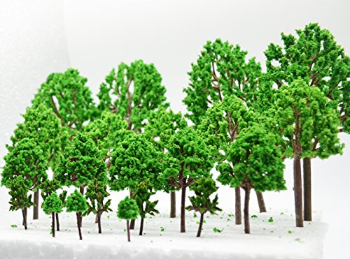 23Pcs Model Trees Scenery Model Plastic Artificial Layout Rainforest Diorama, Building Model Trees, Fake Trees For Projects Model Train Railways Architecture Landscape #TOP6