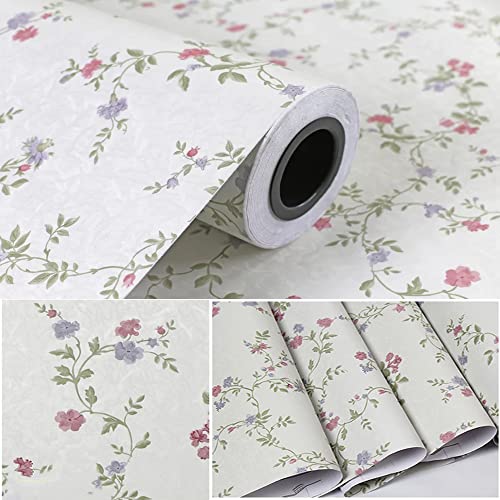 Taogift Peel And Stick Decorative Vintage Floral Contact Paper Shelf Liner For Drawer Liner Cabinets Furniture Window Wallpaper Sticker 24X117 Inches #TOP3