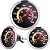 Frienda 3 Packs Charcoal Grill Temperature Gauge Thermometer Gauge Wood Barbecue Charcoal Grill Thermometer Heat Indicator for Lamb Beef Meat Cooking, 2-3/8 Inch Dial and 2-7/8 Inch Stem
