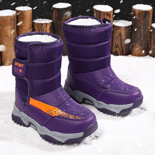 IWIHMIV Boys Hiking Boots Toddler Girls Winter Boots Comfortable Non Slip Outdoor Thickened Winter Booties2