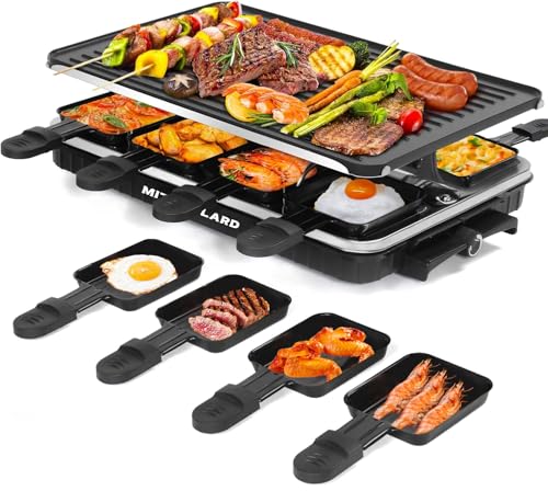 Raclette Machine Non Stick Electric Grill Indoor - Smokeless 1300w