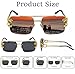 RAVI EYEWEAR Rimless Sunglasses for Men and women Fashion Square Tinted Shades Frameless Lens Metal Rectangle Glasses UV400 (Gold Clear)