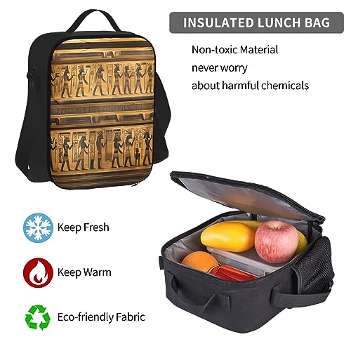 Sac à dos d'école léger OdDdot anti mal de dos avec kit repas et trousse Egypte