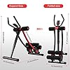 Ab Machine, Enow 11 in 1 Foldable Abs Workout Equipment, Height Adjustable Ab Trainer Exercise Machine, Fitness Core & Abdominal Trainers for Arms/Legs/Glutes, LCD Display, for Home Cardio Gym Workout