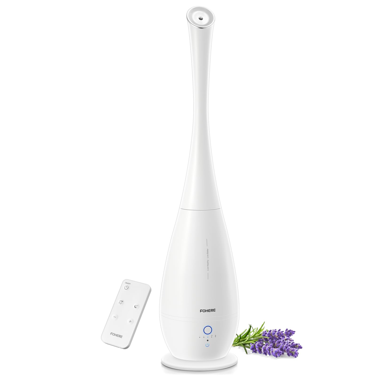 FOHERE Humidifiers for Bedroom Large Room 5L Cool Mist Quiet Humidifier 48H Long Last for Indoor Plant Baby
