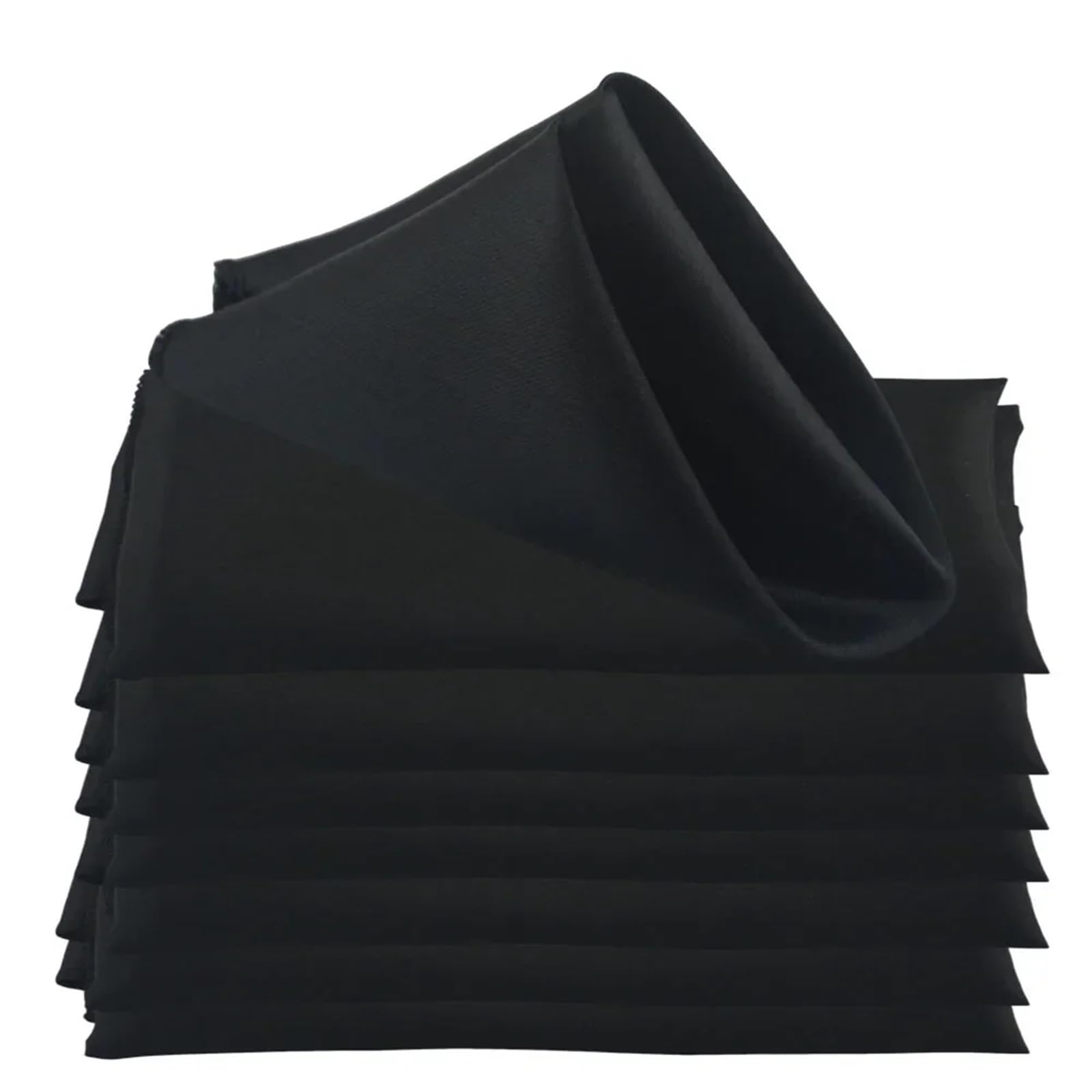 Table Napkins 30pcs 30cm Satin Square Napkins Handkerchief Table Dinner Napkin For Wedding Party Decoration Birthday Christmas Cloth(Black)