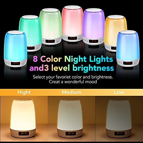 Night Lights For Kids Room,Night Light For Kids Night Lights For Bedroom,Kids Night Light Lamp Baby Night Lgiht With White Noise Nursery Nightlights For Children Boys,Clock+Battery Operated+Bluetooth #TOP3