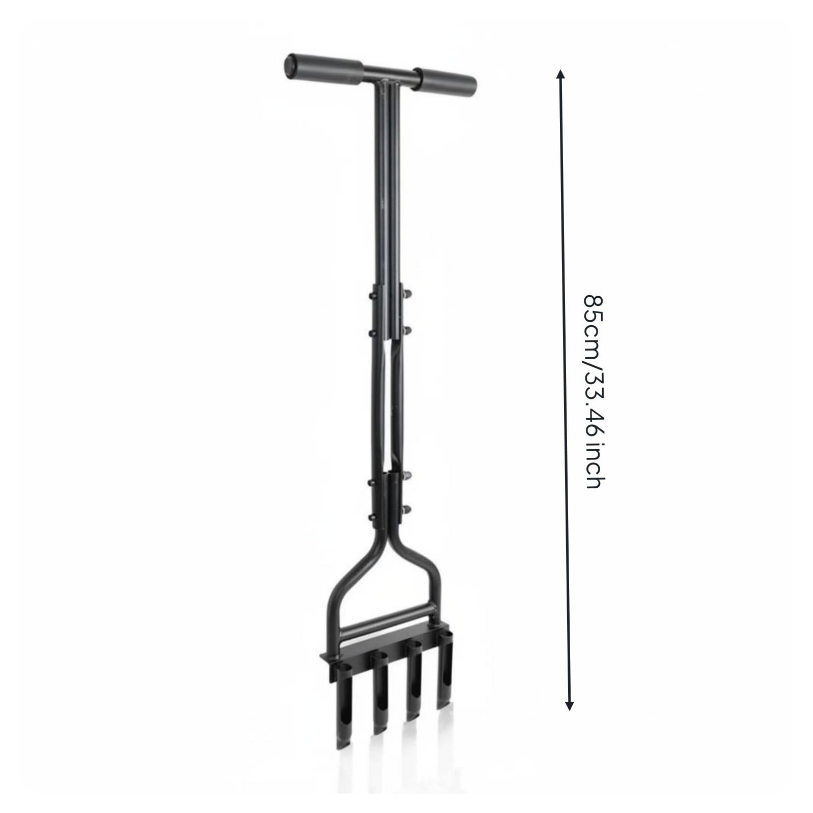 Aeratore Prato Manuale Arieggiatore Scarificatore Terreno Foratore Prato in Metallo con Punte Affilate per Canali, Arieggiatore A Forca
