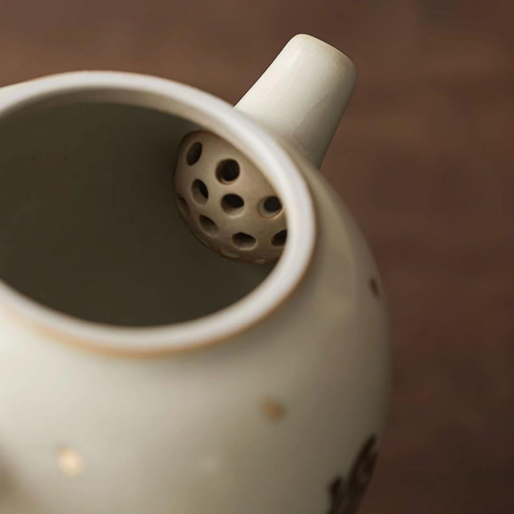 Tetera Tetera casera, juego de té de cerámica Kung Fu, tetera individual, exquisito juego de té de la tarde Retro Tetera