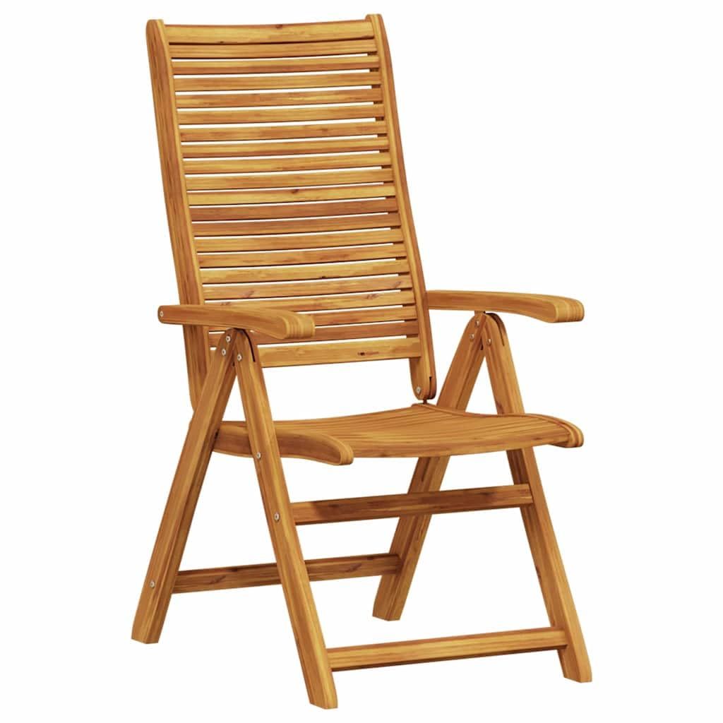 Juego de comedor rústico de madera de acacia maciza, 7 piezas, color marrón, con mesa plegable y sillas con reposabrazos y cojines extraíbles para mayor comodidad