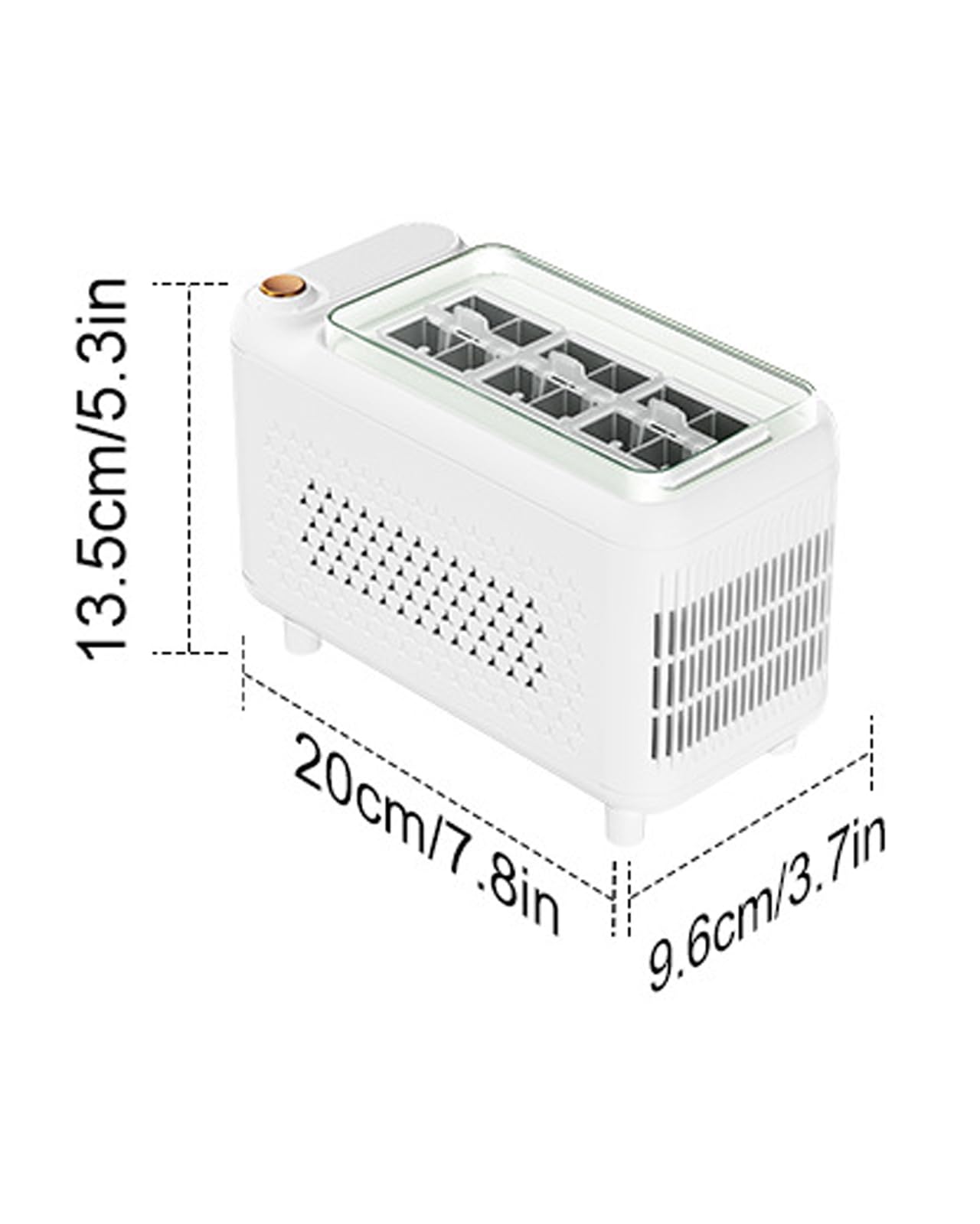 Mała Kostkarka Do Lodu Na Biurko, Przenośna Kostkarka Do Lodu O Mocy 150 W, Z 12 Kostkami, O Grubości 20 Mm I Dźwignią Do Usuwania Lodu, Do Biura, Domu, Kempingu, Kampera, Samochodu, Podróży