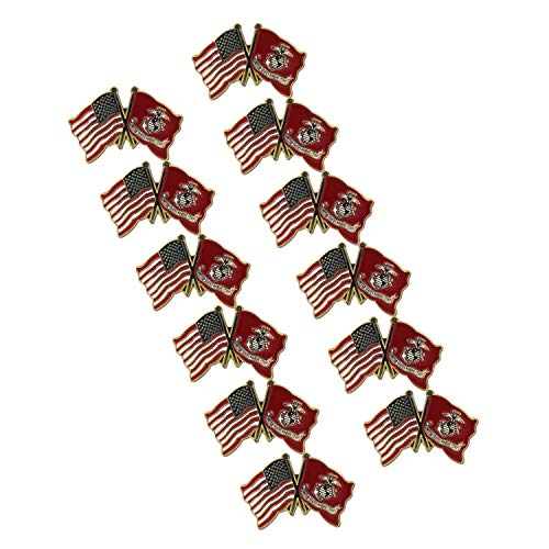 US and Marine Lapel Pin (3 PK)