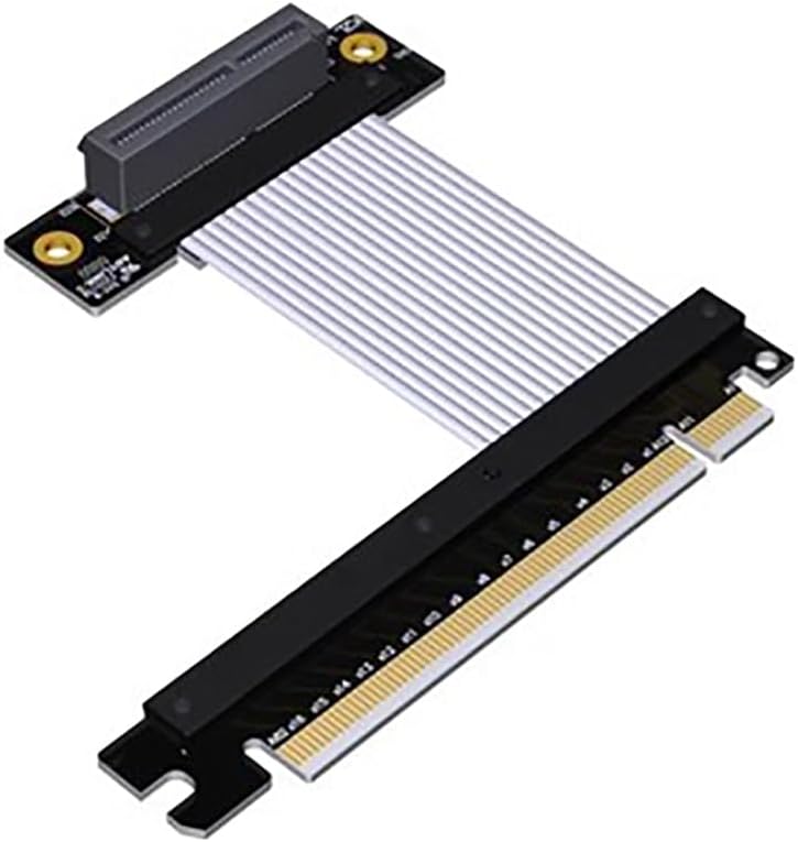 JMT PCI-E 4.0 x1 x4 to X16 Extension Cable gen4 16G/BPS 64G/BPS Adapter for Network Card USB Card Solid State Drive SSD Card (25CM,K32SL)