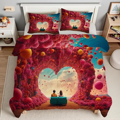 Housse de couette 220x240 microfibre parure de lit 3 pièces fermeture éclair