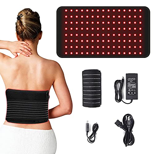 Bestqool Red Light Therapy Belt - Near Infrared Light Therapy for Muscle Pain Relief, Deep Therapy Wrap with Timer Function for Elbow Joint, Back Pain Therapy Inflammation Relief