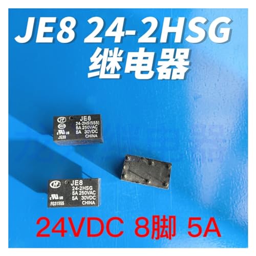 Relé JE8 24-2HSG 24VDC 5A componente electrónico para control de circuitos 2