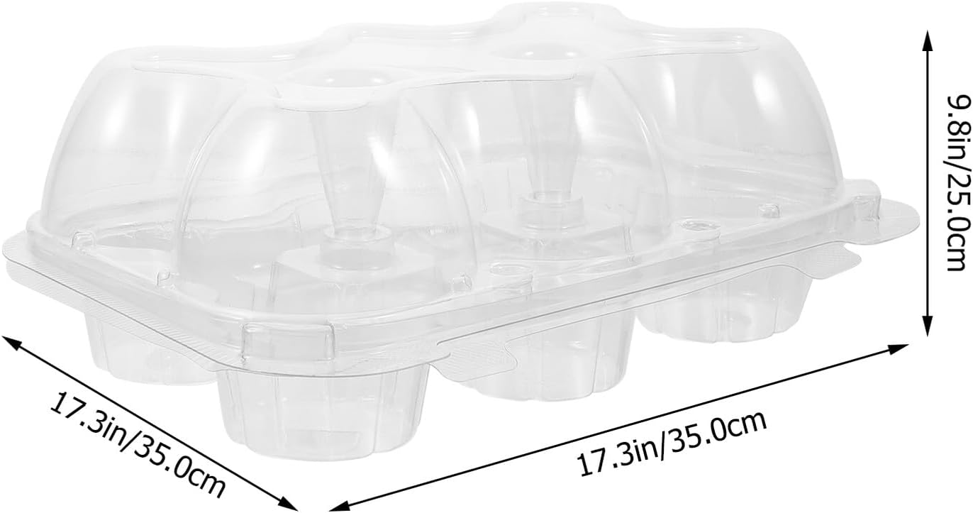 Uonlytech 15pcs Pet Cupcake Boxes Multi-function Dessert Containers Portable Cookie Storage Holders for Baking and Party Use