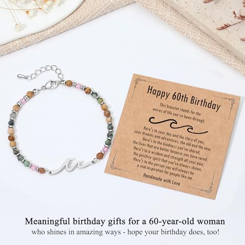 Image of TONY & SANDY Friend Gifts for Women, Unique Birthday Gifts for Women, Sister Gift from Sister, Wave Bracelet, Christmas Stocking Stuffers for Woman Female, Bestie Friendship Bracelets