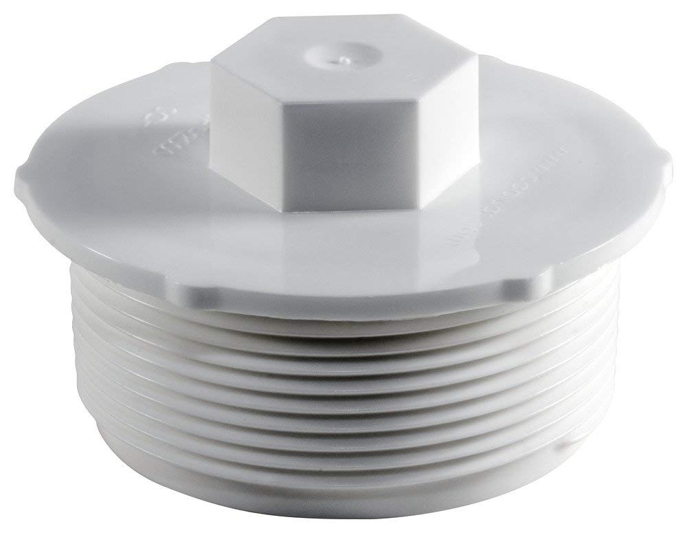 Caplugs NPT-2500 NPT Series – Plastic Plug for NPT Fitting, 50 Pack, White HD-PE, Thread Size 2.5