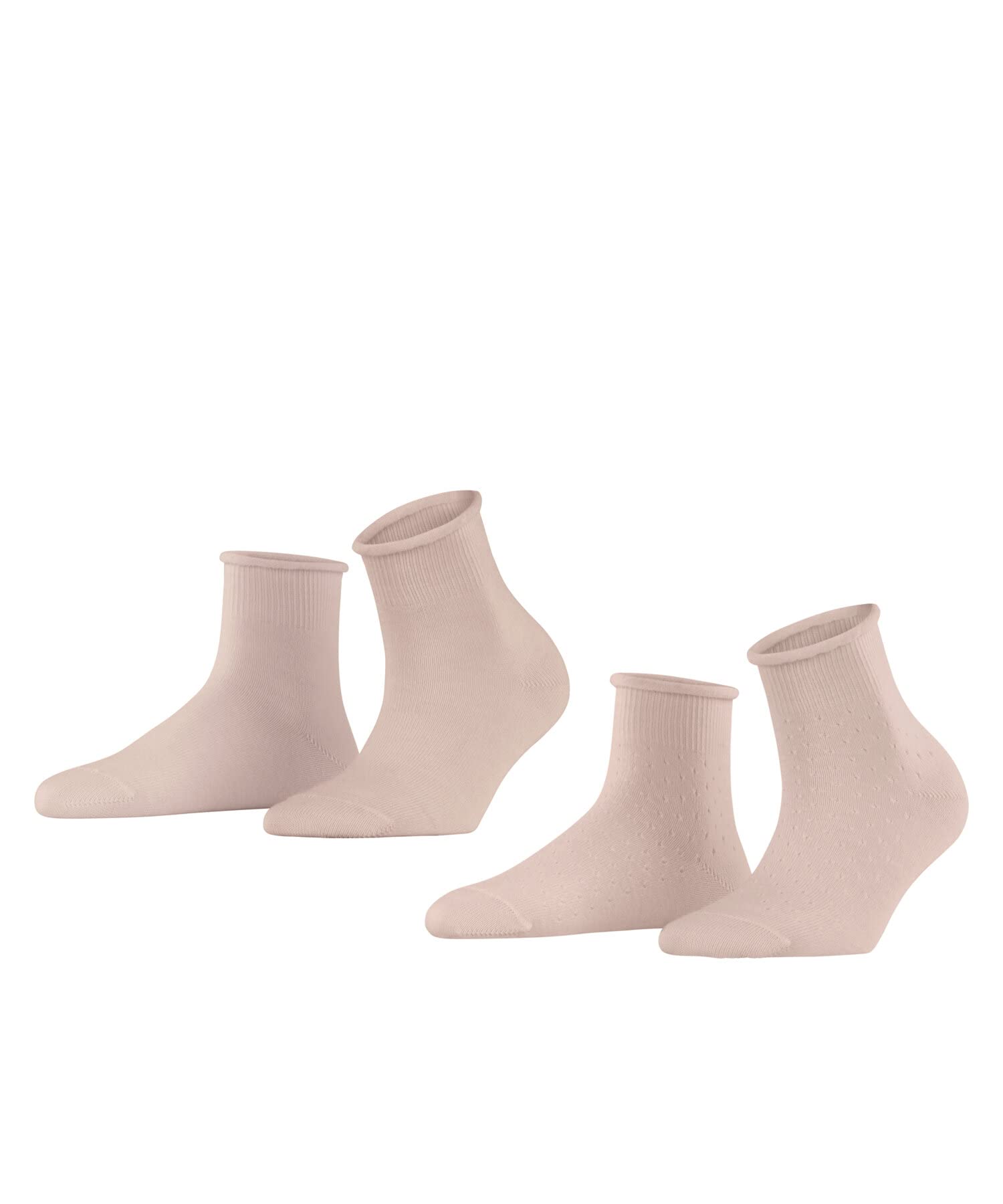 ESPRIT Kobiety Krótkie skarpety Cozy Dot 2-Pack W SSO Wełna jednokolorowe 2 Pak, Czerwony (Peach Whip 8674), 35-38