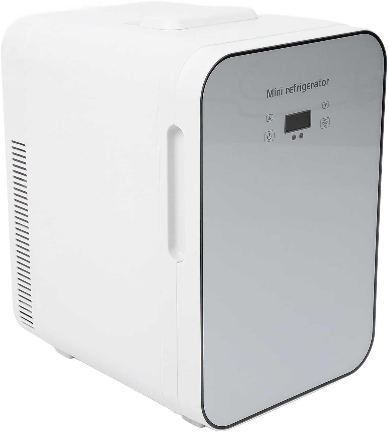 ミニ冷蔵庫、デジタル温度表示低ノイズ旅行コンパクト冷蔵庫温度制御
