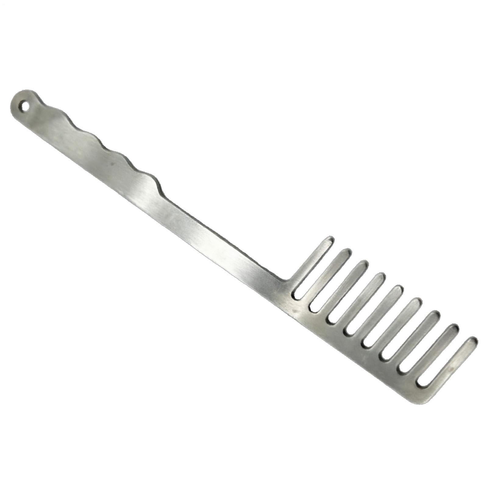 Spaghetti-Gabel-Kamm-Servierer, Edelstahl, hitzebeständiges Kochwerkzeug für reibungslose Servierkontrolle, starke rostfreie Konstruktion, Küche, Zuhause,