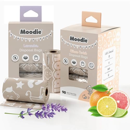 Image of NEW Baby Disposable Diaper Bags (180 BAGS TOTAL) | 1 box Lavender & 1 box Citrus Scented | Leak Proof