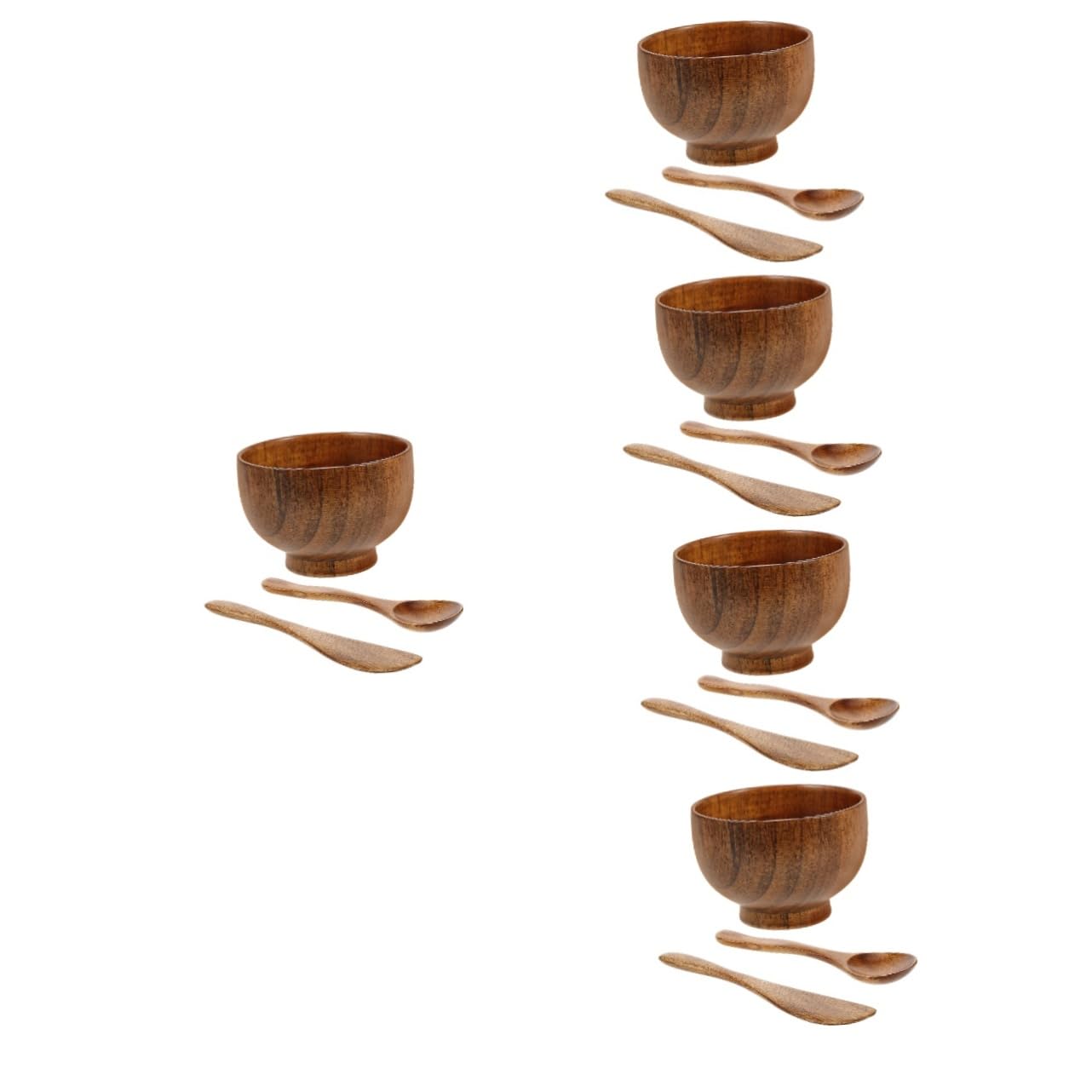 FRCOLOR 5 Sätze Maskenschale aus Holz für Tonmasken Gesichtsmischspatel holzschüssel set werkzeug Gesichtsmaske Make-up-Applikatoren Maske DIY Schüssel hölzern Wiederverwendbar
