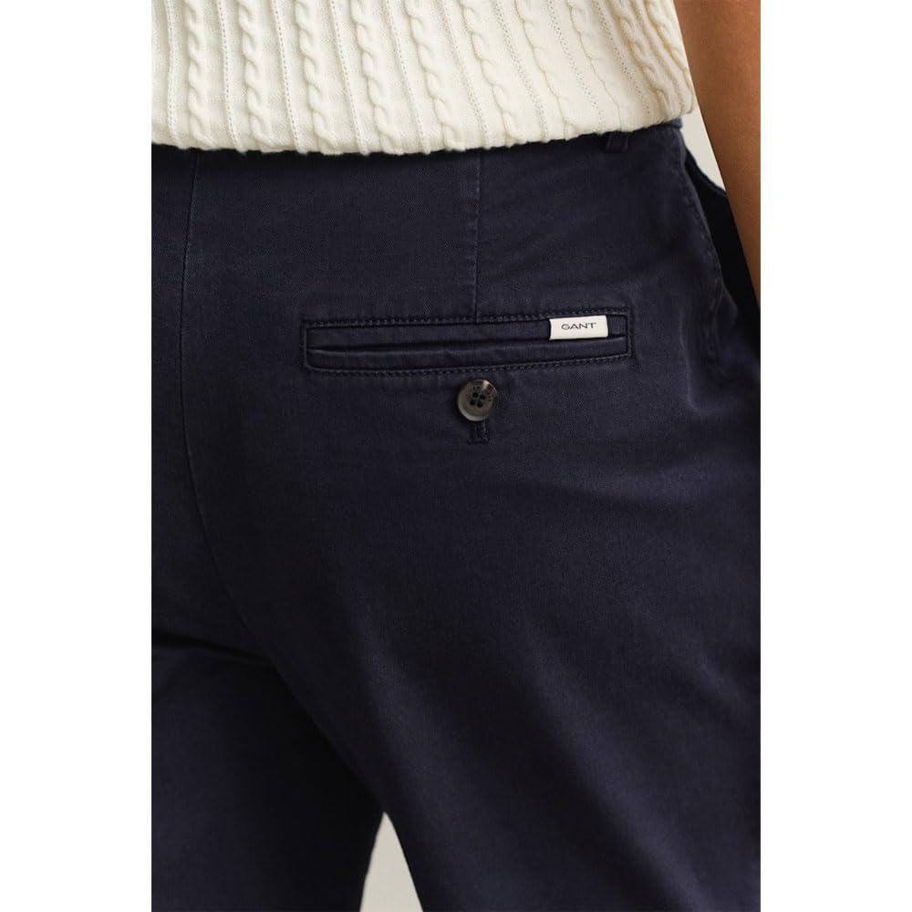 Gant Pantalon Chino Slim pour Femme, Bleu soirée, 38 W