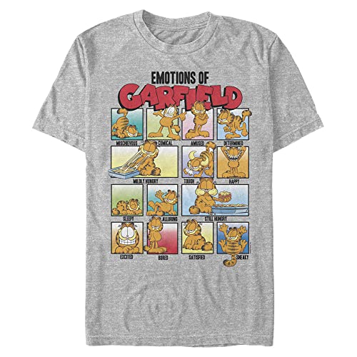 T-shirt Garfield Nickelodeon homme grande taille 3XL gris chiné athletic