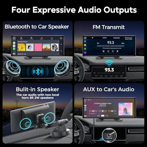 Image of Cason Upgraded Carplay /Car Android System Touch Screen 10-Inch Android Car Stereo Infotainment System IPS LED Display Screen with Voice Control,BT for All Vehicles