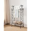 Kb designs freestanding 3 tier metal towel rack stand with storage shelf blackgold  urban country home decor