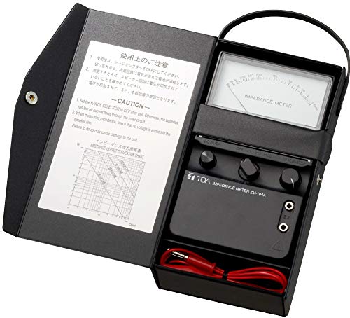 TOA ZM-104A Impedance Meter, Measures Impedance of Speaker Lines Up to 100k Ohms, Zero Adjustment for Accuracy On All Ranges, Easy to Read Meter Calibrates Directly in Ohms