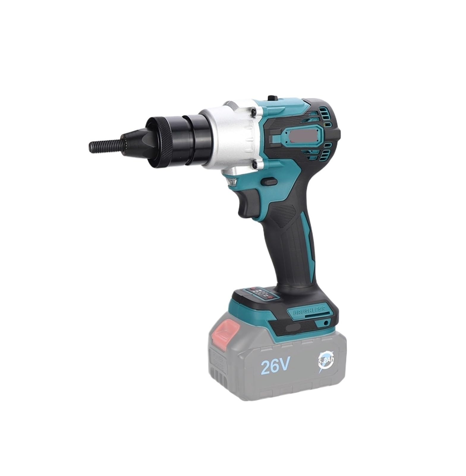 Pistola remachadora eléctrica potente, submáquina eléctrica sin escobillas, remachadora automática, herramienta de remachado M3M4M5M6M8M10(Gun n M5)