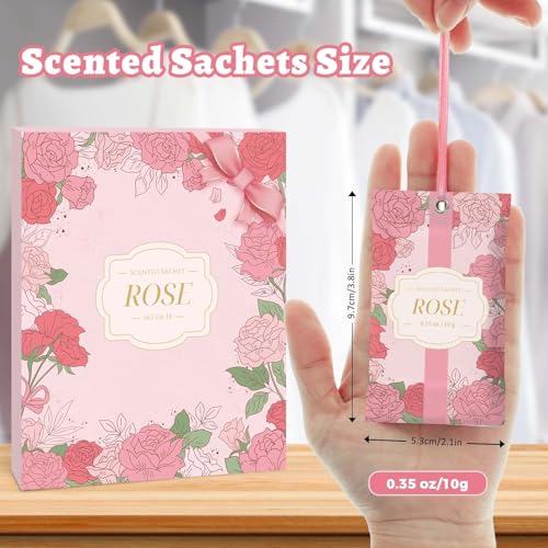 Image of STRN Scented Sachets for Drawer and Closet, Rose Scent 14 Pack for Home