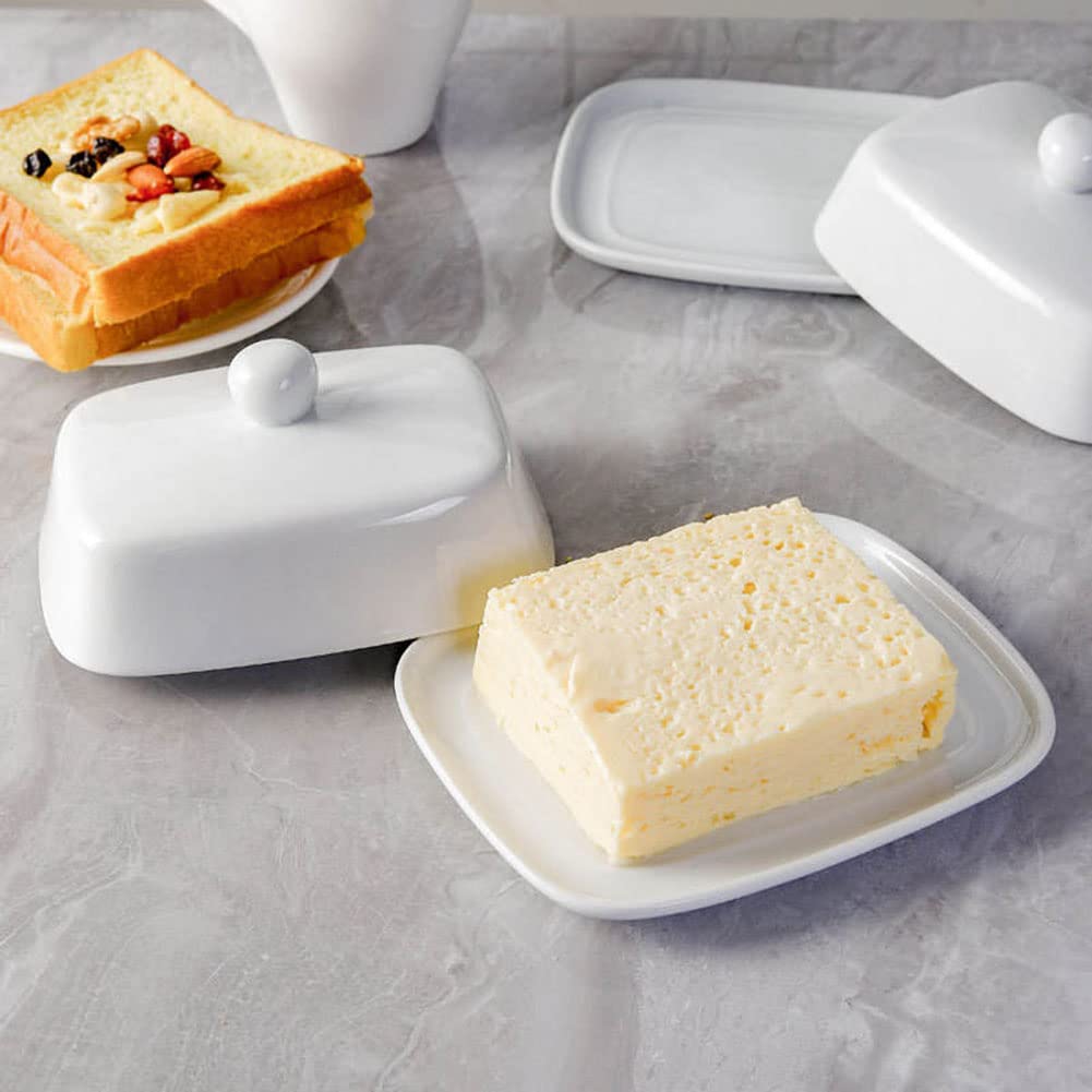 Ceramic Butter Dish With Lid And Knife - Insulated Butter Container – Kitchen Gizmos - View #6