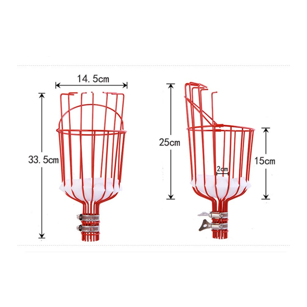 DOITOOL Raccoglifrutta Attrezzo per Frutta Dispositivo per Raccolta Frutta Asta in Acciaio Inox Raccoglifrutta Portatile Attrezzo da Giardino Sezioni