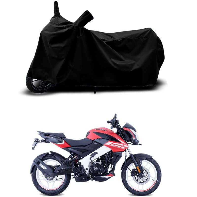 Image of 100% Scratchproof /UV-Rays /Heat Protection /Birds Dropping /Water Resistant /Dust Proof /Waterproof /Full Bike Scooty Two Wheeler Body Cover Compatible for Pulsar N160 BS6 All Varients[Black]