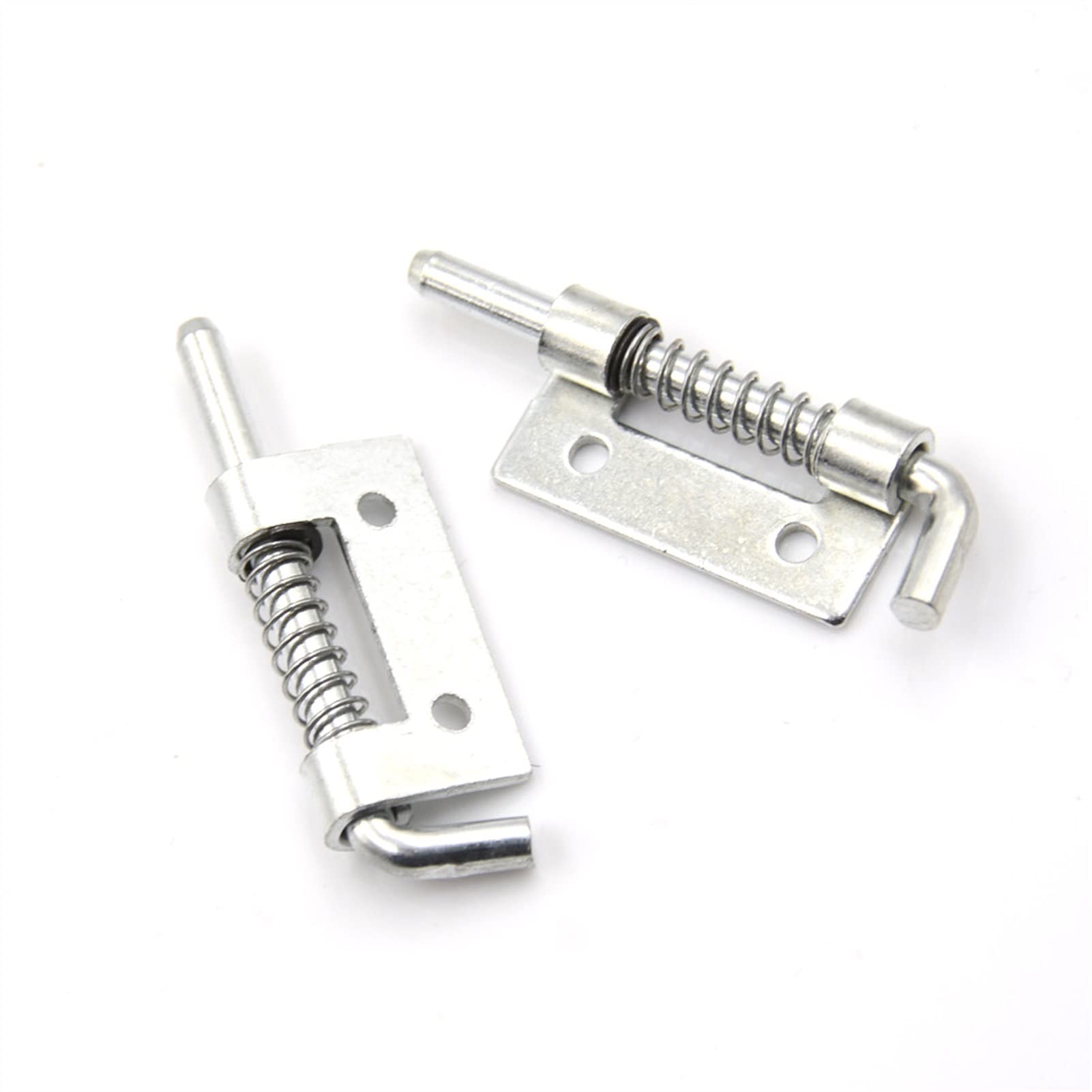 Chiavistello scorrevole Serratura for porta, chiavistello for cancello, 5 pezzi / lotto Catenaccio di sicurezza in metallo caricato a molla in argento Chiavistello a molla Chiusure a molla Pulsante ha