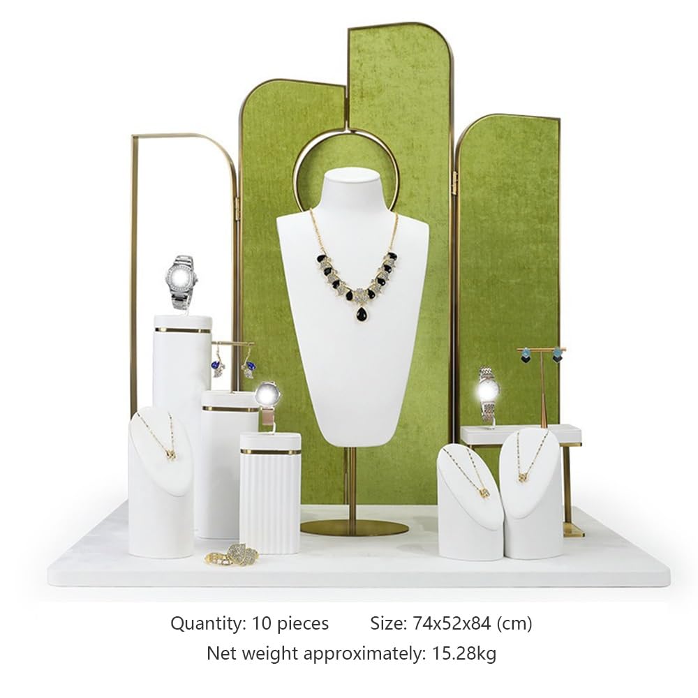 Porte Bijoux Présentoir à Bijoux en Velours, Support de Collier Mannequin Presentoir Bijoux