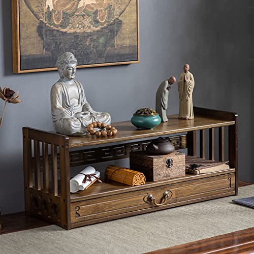 Table d'autel pour Puja compacte afin d'organiser vos accessoires de méditation