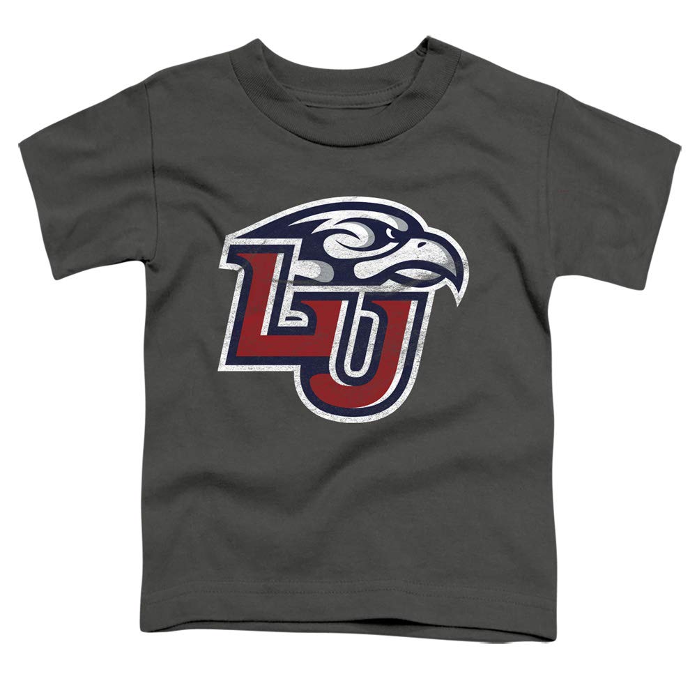 Liberty University Official Distressed Primary Unisex Toddler T Shirt,Charcoal, 4