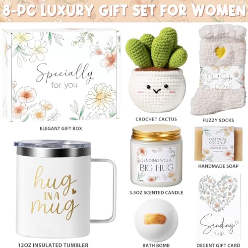 Self Care Get Well Soon Gifts Basket for Women, Easter Birthday Gifts for Women Spa Care Package, Thinking of You Inspir - Additional View