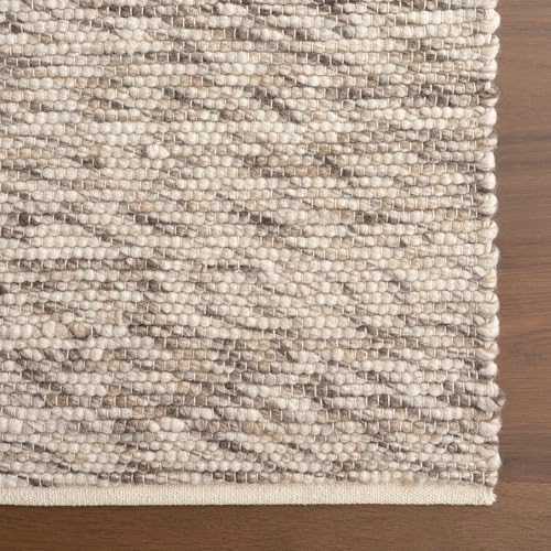 Image of Nuloom Marilyn Charcoal Solid Flatweave Wool Area Rug, 4' x 6'