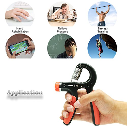 ADMA Adjustable Grip Strength Trainer,Hand Exerciser Grip Strengthener Squeeze Spring Resistance 11-132Lbs(5-60KG),Hand Press Exercise Gripper Best for Hand Wrist Forearm Flexor Strengthening Workout